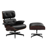 Milan Direct Eames Premium Replica Lounge Chair &amp; Ottoman