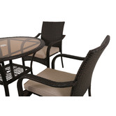 Naturally Provinicial Freshwater 4 Seater Outdoor PE Wicker Dining Set