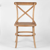 Naturally Provinicial Cross Back Parisian Dining Chairs with Solid Seats