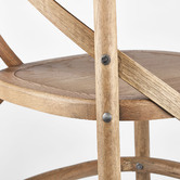 Naturally Provinicial Cross Back Parisian Dining Chairs with Solid Seats
