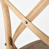 Naturally Provinicial Cross Back Parisian Dining Chairs with Solid Seats