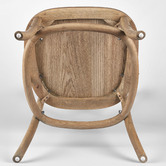 Naturally Provinicial Cross Back Parisian Dining Chairs with Solid Seats