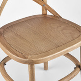 Naturally Provinicial Cross Back Parisian Dining Chairs with Solid Seats