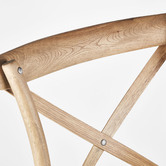 Naturally Provinicial Cross Back Parisian Dining Chairs with Solid Seats