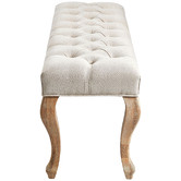 Naturally Provinicial Natural Emile Large Button Tufted Ottoman