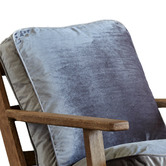 Naturally Provinicial Coila Solid Oak &amp; Velvet Leisure Armchair