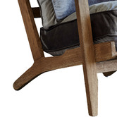 Naturally Provinicial Coila Solid Oak &amp; Velvet Leisure Armchair