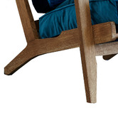 Naturally Provinicial Coila Solid Oak &amp; Velvet Leisure Armchair