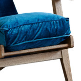 Naturally Provinicial Coila Solid Oak &amp; Velvet Leisure Armchair