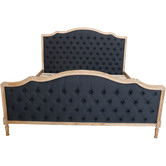 Naturally Provinicial Hayward Buttoned Linen Bed