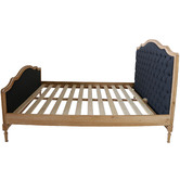 Naturally Provinicial Hayward Buttoned Linen Bed