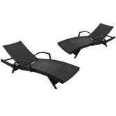 Naturally Provinicial Grey Hilda PE Wicker Sun Lounges with Arm Rest