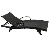 Naturally Provinicial Grey Hilda PE Wicker Sun Lounges with Arm Rest