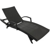 Naturally Provinicial Grey Hilda PE Wicker Sun Lounge