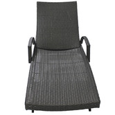 Naturally Provinicial Grey Hilda PE Wicker Sun Lounge