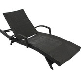 Naturally Provinicial Grey Hilda PE Wicker Sun Lounge