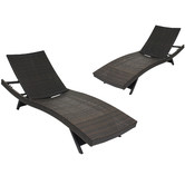 Naturally Provinicial Brown Hilda PE Wicker Sun Lounges