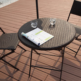 Naturally Provinicial 2 Seater Adela PE Rattan Outdoor Bistro Set