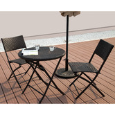 Naturally Provinicial 2 Seater Adela PE Rattan Outdoor Bistro Set