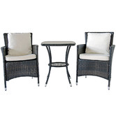 Naturally Provinicial 2 Seater Polina PE Rattan Outdoor Lounge Set