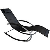 Naturally Provinicial Morris Teslin Outdoor Rocking Lounge Chair