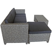 Naturally Provinicial 4 Seater Faron PE Rattan Outdoor Sofa Set