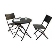 Naturally Provinicial 2 Seater Adela PE Rattan Outdoor Bistro Set