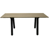 Naturally Provinicial Natural Burmese Cross Leg Outdoor Dining Table