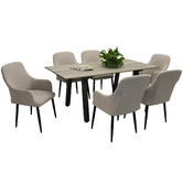 Naturally Provinicial Natural Burmese Cross Leg Outdoor Dining Table