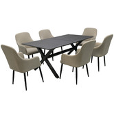 Naturally Provinicial 180cm Grey Atlas Aluminium Outdoor Dining Table