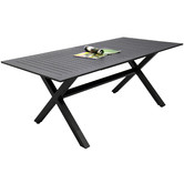 Naturally Provinicial 180cm Grey Atlas Aluminium Outdoor Dining Table
