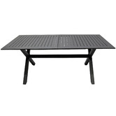 Naturally Provinicial 180cm Grey Atlas Aluminium Outdoor Dining Table