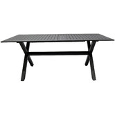 Naturally Provinicial 180cm Grey Atlas Aluminium Outdoor Dining Table