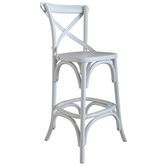 Naturally Provinicial 67cm Zola Cross Back Oak Wood Barstool