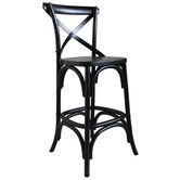 Naturally Provinicial 67cm Zola Cross Back Oak Wood Barstool
