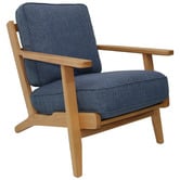 Naturally Provinicial Coila Beech Wood &amp; Fabric Leisure Armchair