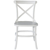 Naturally Provinicial White Zola Cross Back Oak Wood Dining Chairs