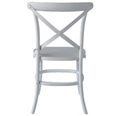 Naturally Provinicial White Zola Cross Back Oak Wood Dining Chairs