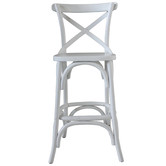 Naturally Provinicial 67cm Zola Cross Back Oak Wood Barstool