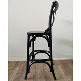 Naturally Provinicial 67cm Zola Cross Back Oak Wood Barstool