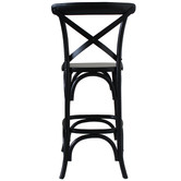 Naturally Provinicial 67cm Zola Cross Back Oak Wood Barstool