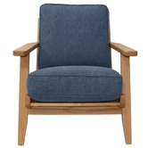 Naturally Provinicial Coila Beech Wood &amp; Fabric Leisure Armchair