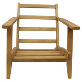 Naturally Provinicial Coila Beech Wood &amp; Fabric Leisure Armchair
