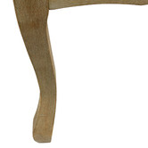 Naturally Provinicial Johanna Button Tufted Rubberwood Ottoman Bench