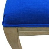Naturally Provinicial Johanna Button Tufted Rubberwood Ottoman Bench