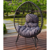 Naturally Provinicial Charcoal Bourne Standing Outdoor Basket Chair