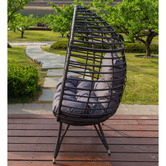 Naturally Provinicial Charcoal Bourne Standing Outdoor Basket Chair