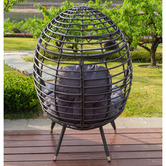 Naturally Provinicial Charcoal Bourne Standing Outdoor Basket Chair