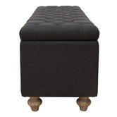 Naturally Provinicial Ciem Button Tufted Storage Ottoman Bench