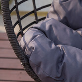 Naturally Provinicial Charcoal Bourne Standing Outdoor Basket Chair